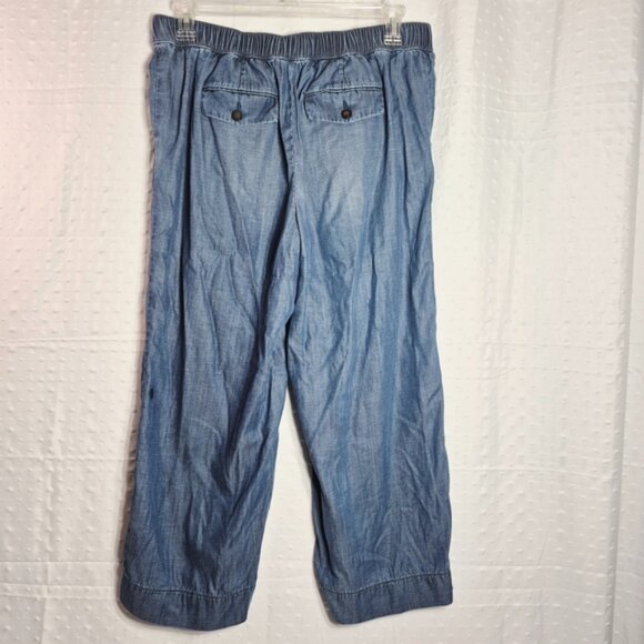 Talbots Women's Wide Belted Ankle Pants - Kali Wash - Picture 4 of 12
